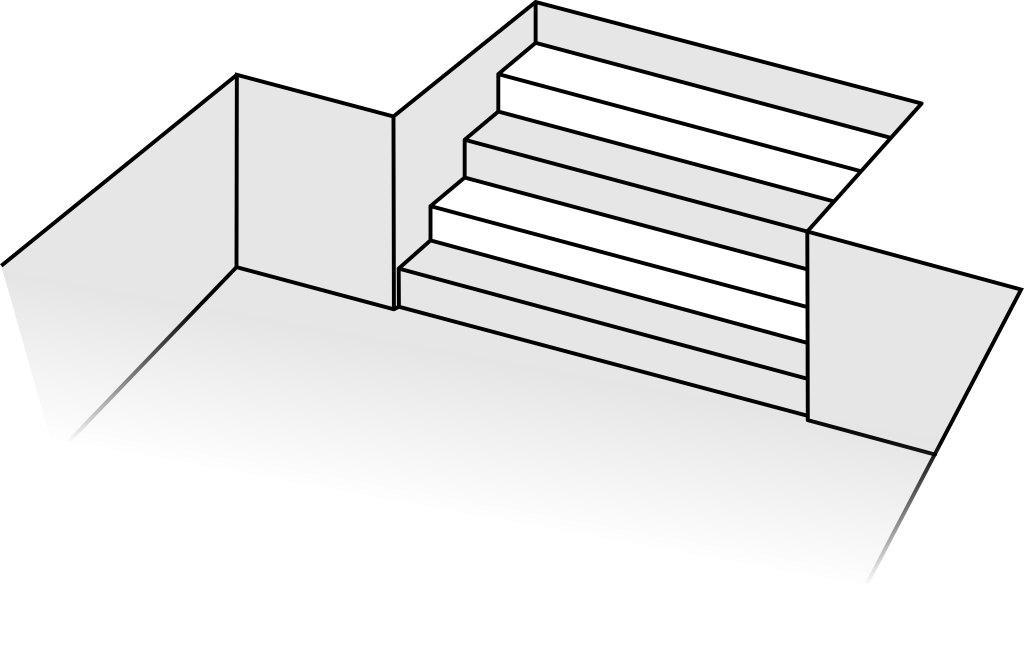 Variant schodov č. 11 - hĺbka bazéna 1.5m (4 stupne)