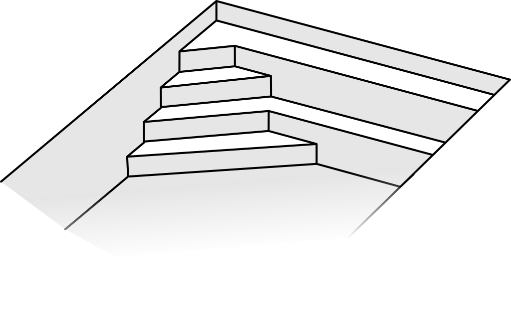 Variant schodov č. 2 - hĺbka bazéna 1.5m (4 stupne)