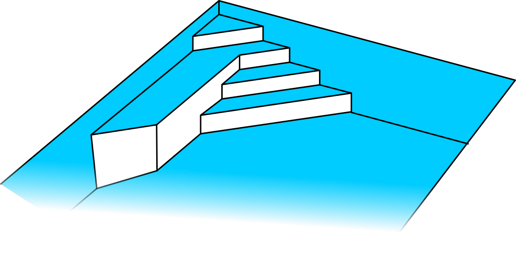 Variant schodov č. 3 - hĺbka bazéna 1.5m (4 stupne)
