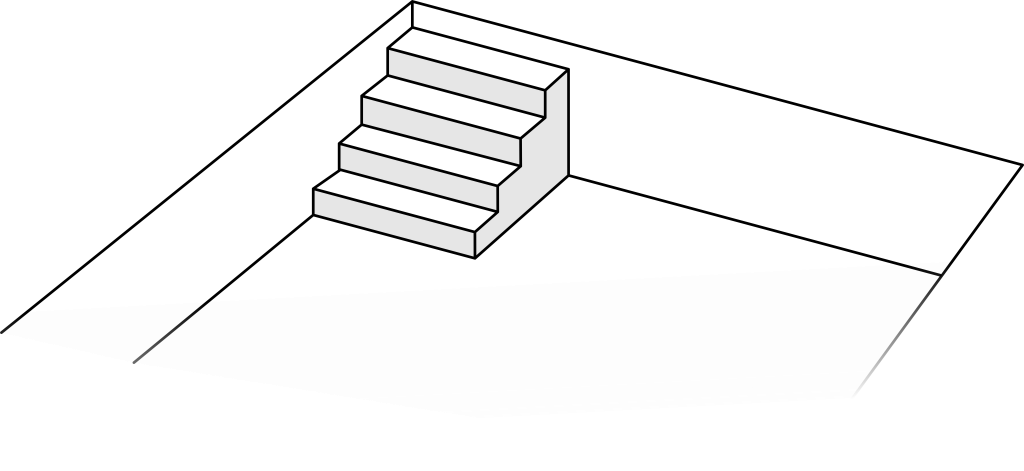 Variant schodov č. 6 - hĺbka bazéna 1.5m (4 stupne)