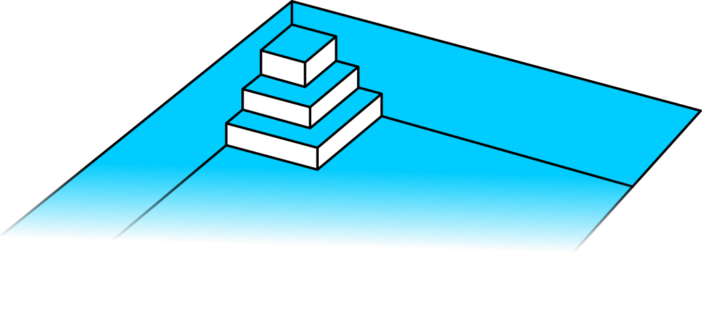Variant schodov č. 7 - hĺbka bazéna 1.2m (3 stupne)